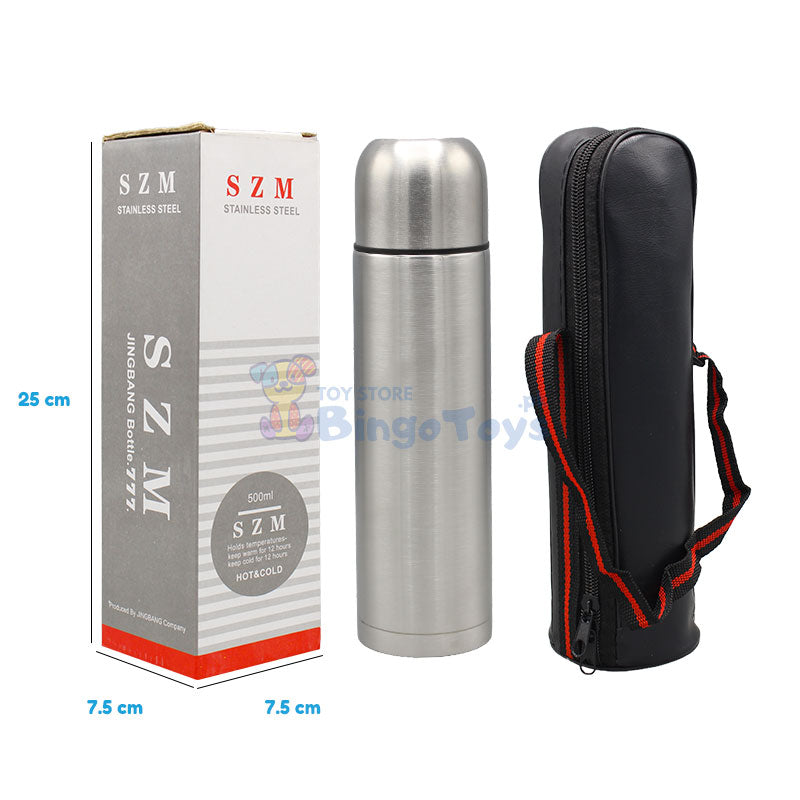 500ml Stainless Steel Water Bottle with Bag