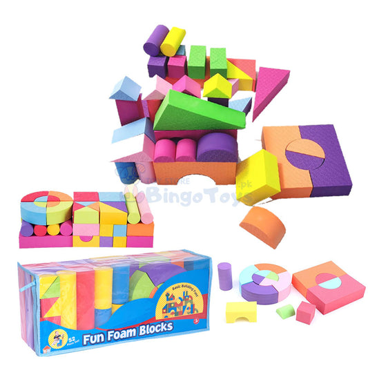 52 Pcs Fun Foam Building Blocks Large