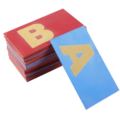 Montessori Capital Alphabet Sandpaper Letters with Boxes