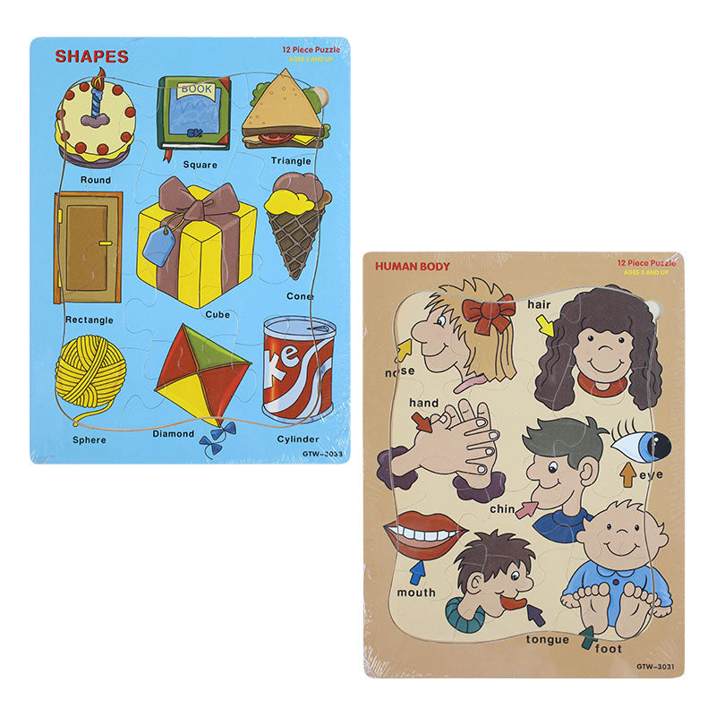 60 Pcs Kids Discovery Puzzle Board Wooden #2066