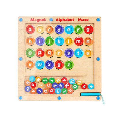 Magnetic Alphabets Pairing Maze Game Wooden
