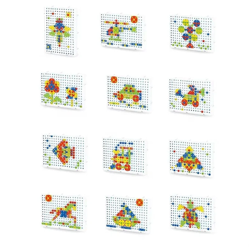 Puzzle Magic Plate DIY Education toy for kids 144 Pcs