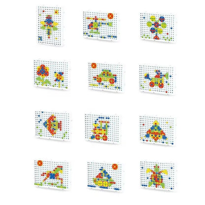 Puzzle Magic Plate DIY Education toy for kids 144 Pcs