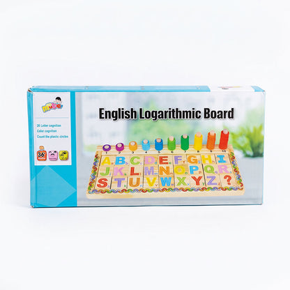 English Logarithmic Puzzle Board Wooden