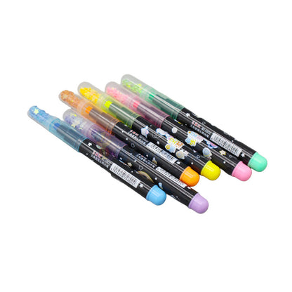 6 Color Highlighter Star Shape Marker