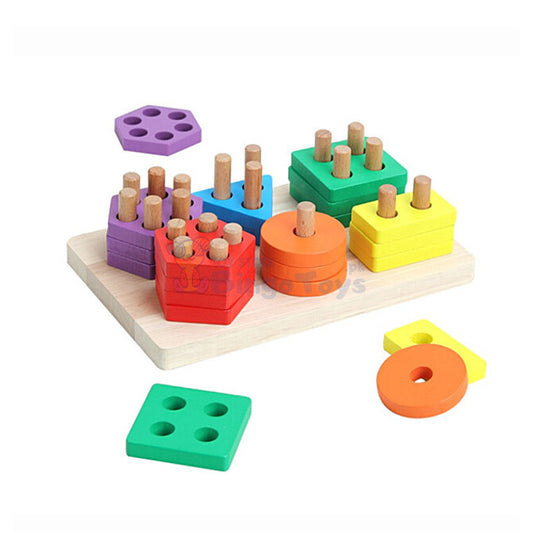 6 Column Stacking Puzzle Toy For Kids