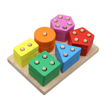 6 Column Stacking Puzzle Toy For Kids