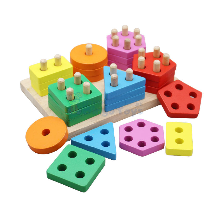 6 Column Stacking Puzzle Toy For Kids