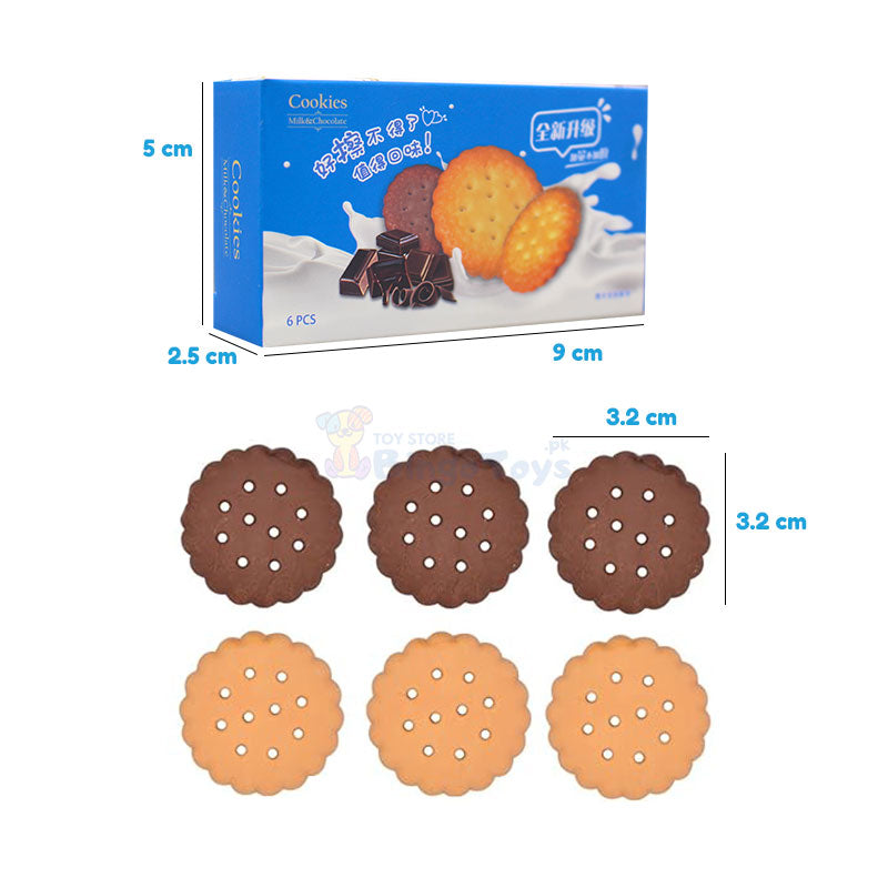 6 Pcs Cookies Erasers