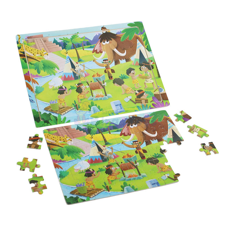 60 Pcs Kids Discovery Puzzle Board Wooden #2066