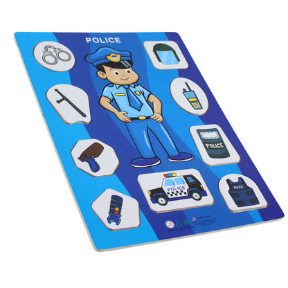 Wooden Occupation Puzzle Board for Kids