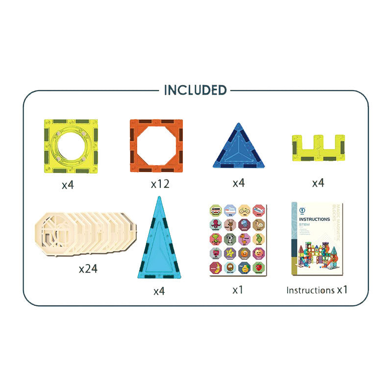 STEM DIY Magic Magnetic Building Blocks 52 Pcs