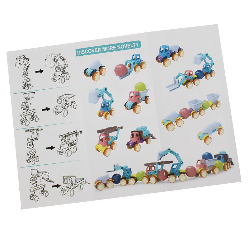 Magnetic Sticks DIY Construction Vehicles 40 Pcs