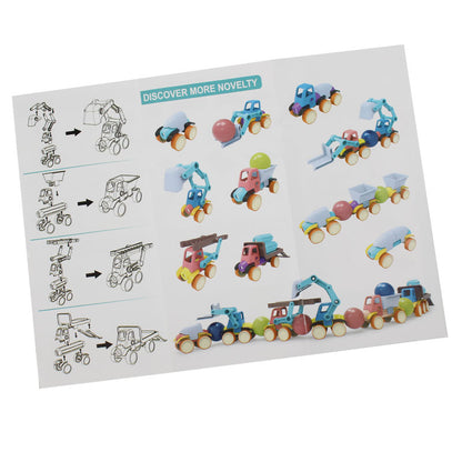 Magnetic Sticks DIY Construction Vehicles 40 Pcs