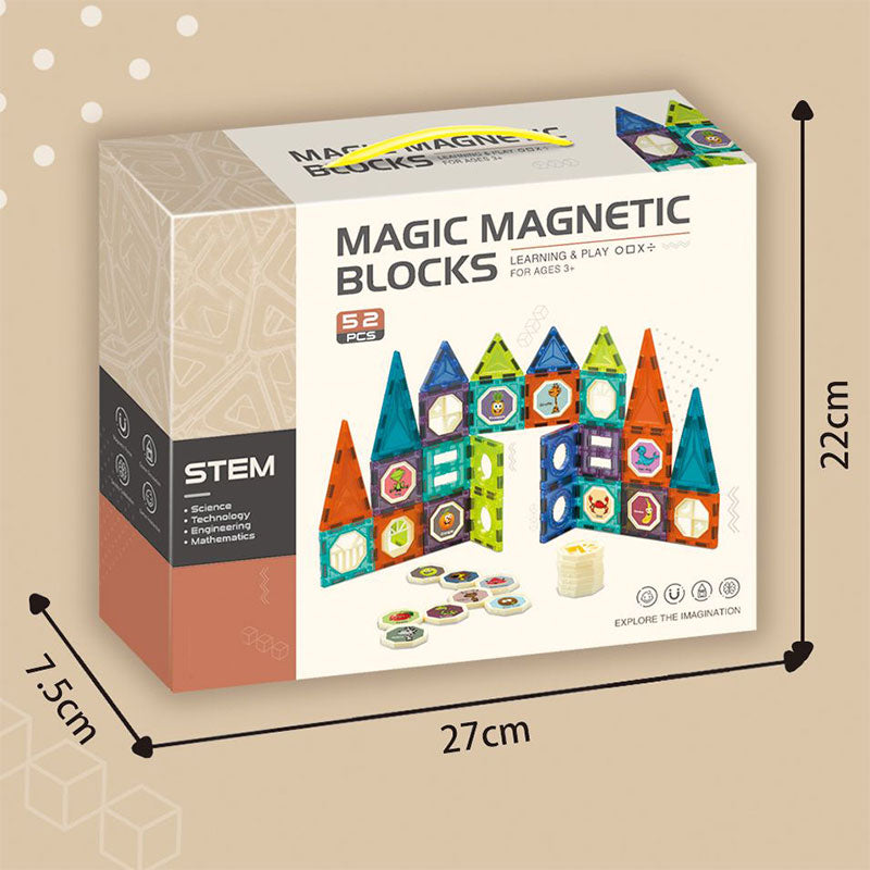 STEM DIY Magic Magnetic Building Blocks 52 Pcs