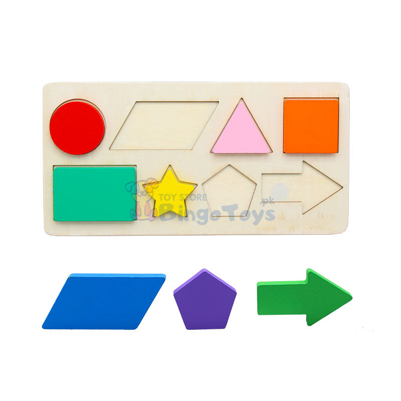 8 Pcs Geometry Shapes Puzzle Board