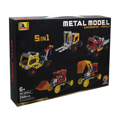 STEM Metal Assembled Toy Engineering Vehicle 5 in 1