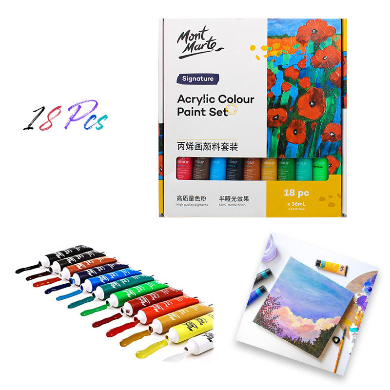 18 PCS Acrylic Color Paint Set