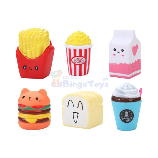 Adorable Food-Themed Squishy Toys 6 Pcs