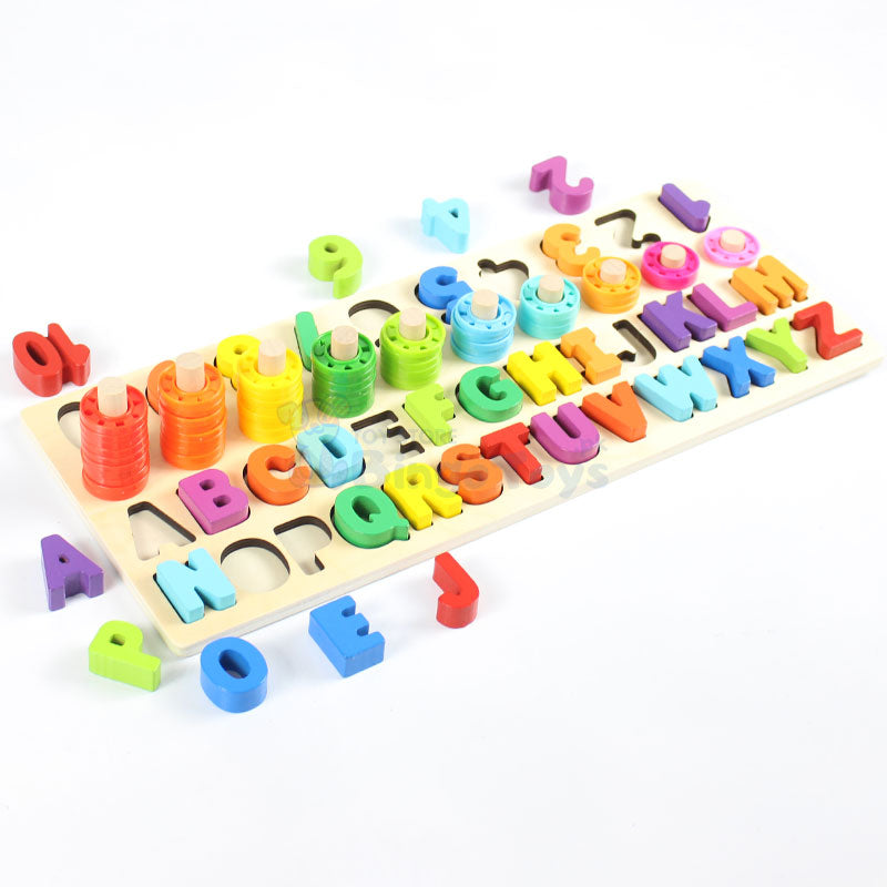 Alphanumeric Pairing Wooden Puzzle Board #1857