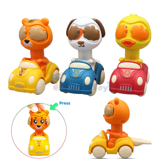 Animals Press And Go Car Toy