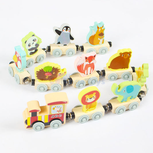 Wooden Magnetic Animal Little Train 11 Pcs #1860