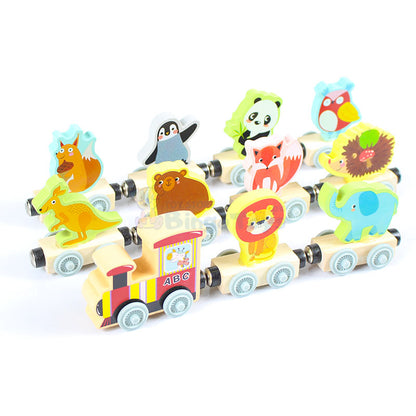 Wooden Magnetic Animal Little Train 11 Pcs #1860