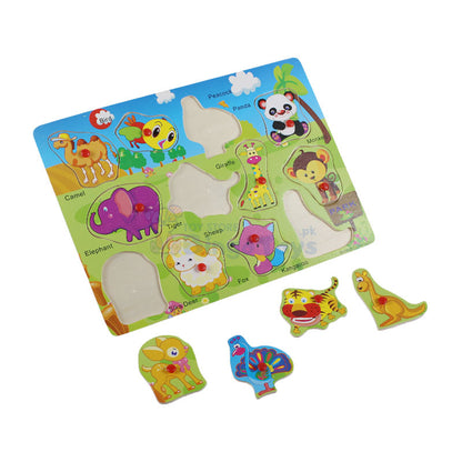 Animals Wooden Peg Puzzle Board (L22)