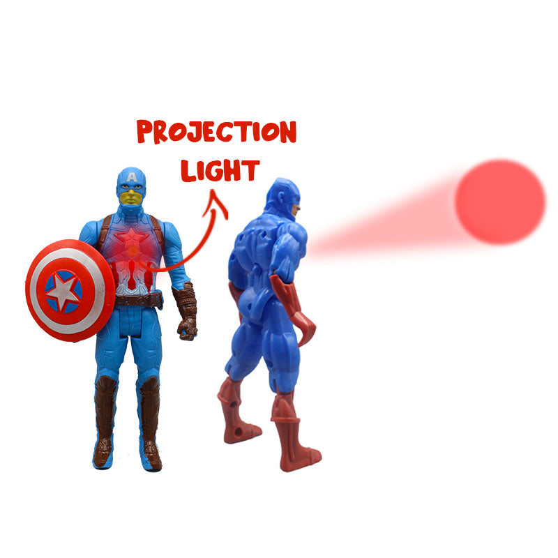 4PCS Avengers Action Figures With Light Projection Function