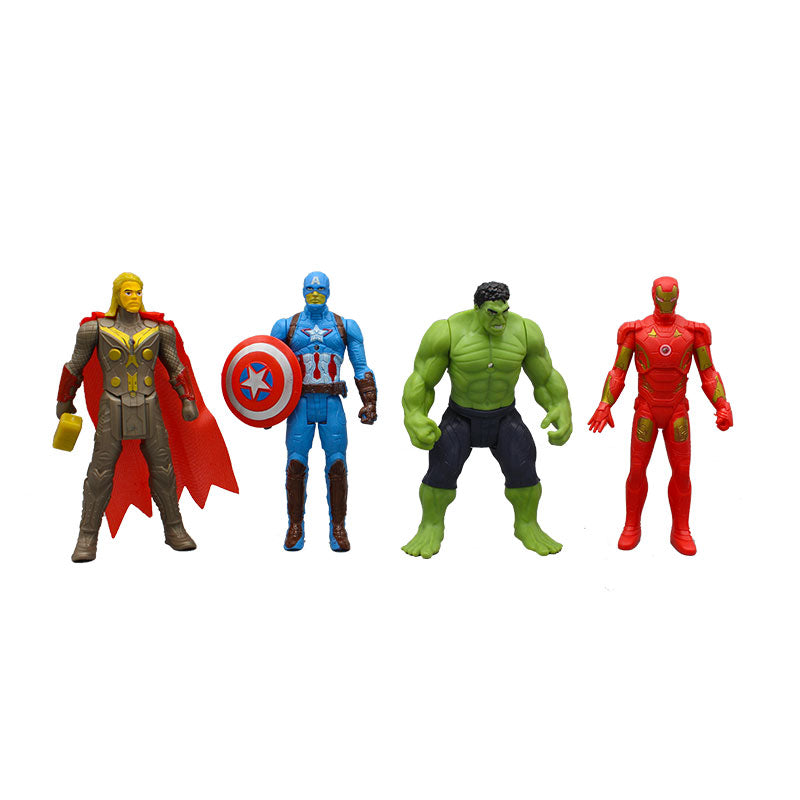 4PCS Avengers Action Figures With Light Projection Function