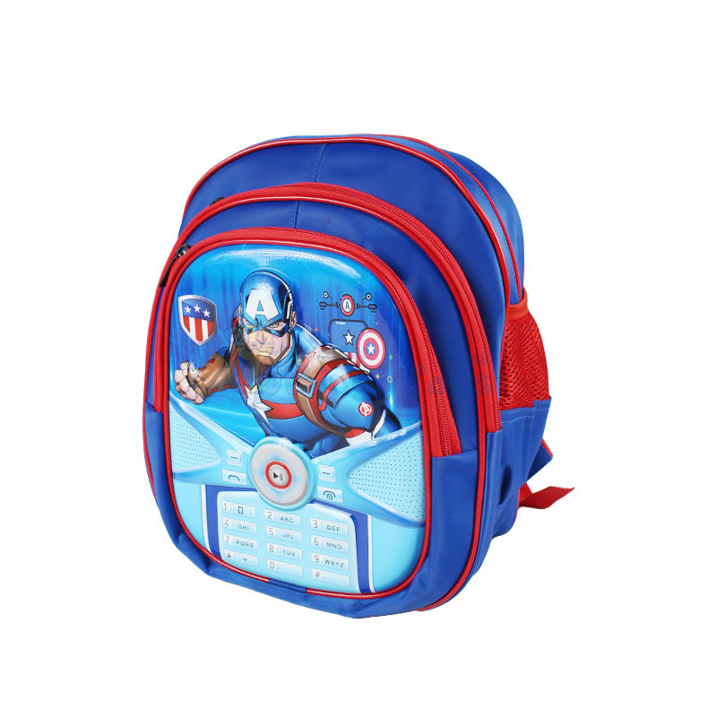 Captain America Embossed School Bag 13 inch (1758)