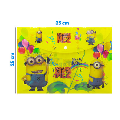 12 Pcs Minion Plastic File Bag