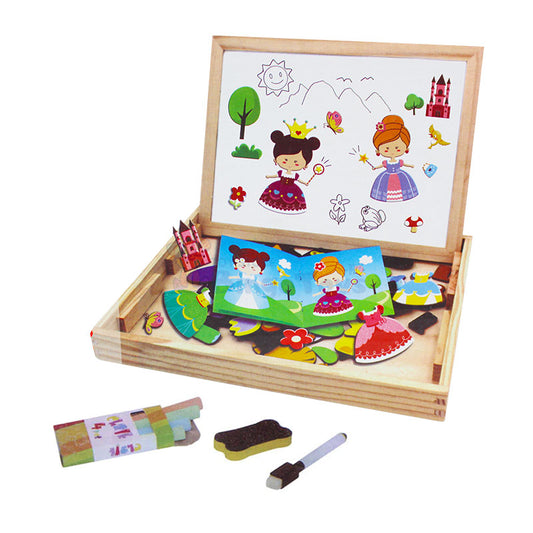Change the Princess Dress Wooden Puzzle Board