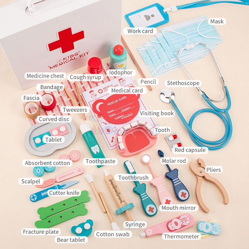 Children's Medical kit Wooden