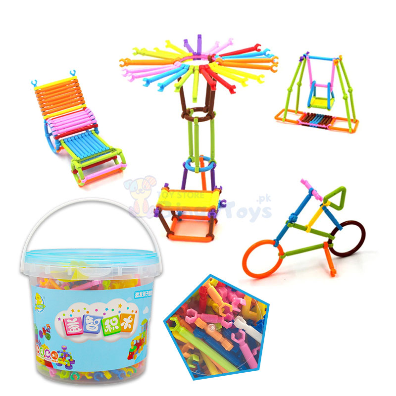 Colorful Building Sticks Bucket