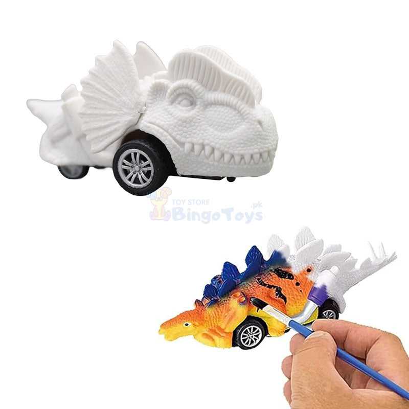 Coloring Mini Dinosaur Pull Back Car