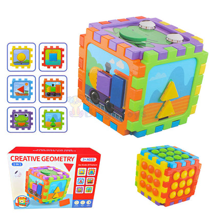 2 in 1 Button Nail & Creative Geometry Box