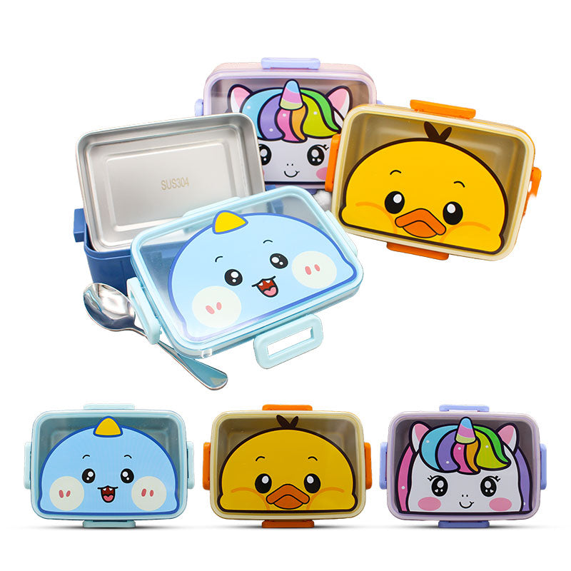 Cute Cartoon Stainless Steel Lunch Box – Bingo Toys