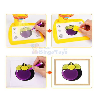 Cute Duck Drawing Projector With Light & Music