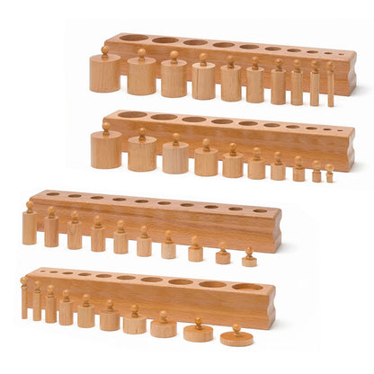 Wooden Montessori Teaching Cylinder Socket Blocks