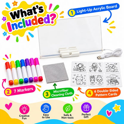DIY Handwriting, Doodles & Notes Light-up Acrylic Board Large