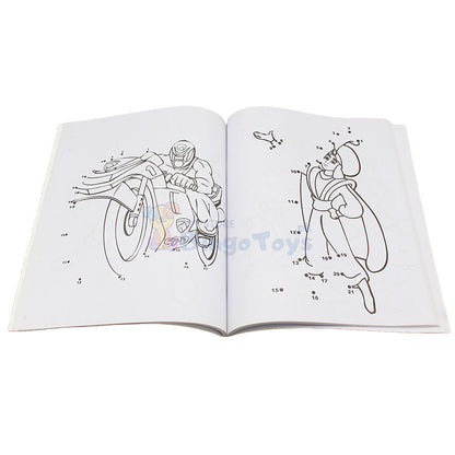 Dot to Dot Coloring Book with Crayon Colors