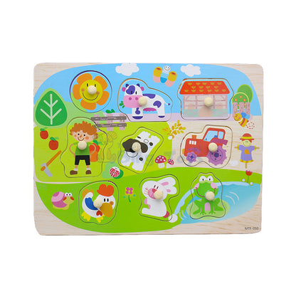 Farm Peg Puzzle Board for Kids