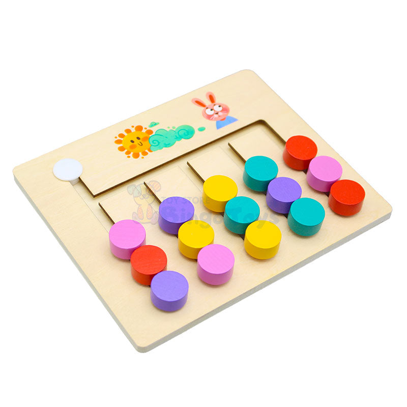 Five Color Puzzle Game Wooden Toy