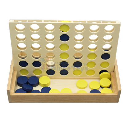 Four in A Row Wooden Game