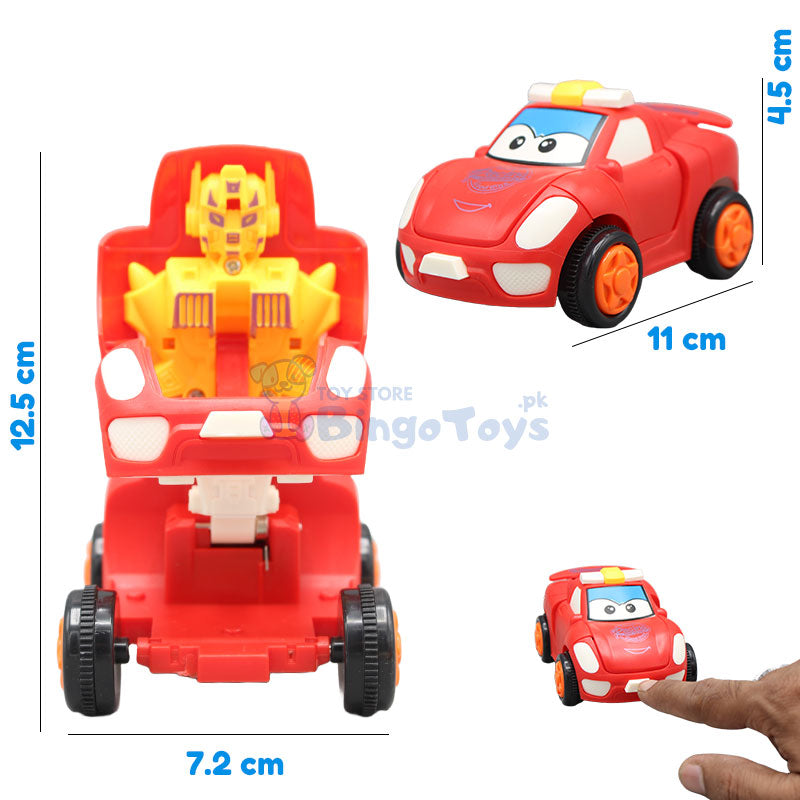 Friction Transformer & Car toy for Kids