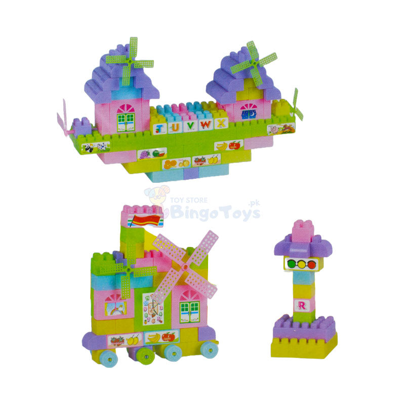 Plastic Happy Building Blocks with Stickers