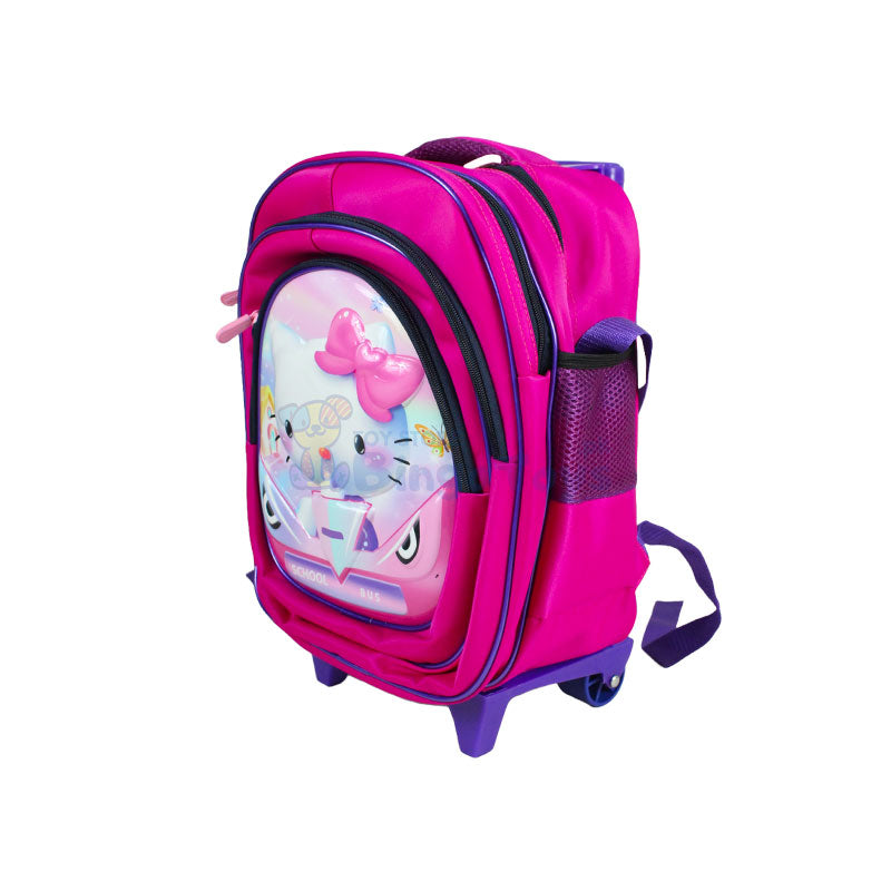 Hello Kitty Embossed Trolley School Bag 15″