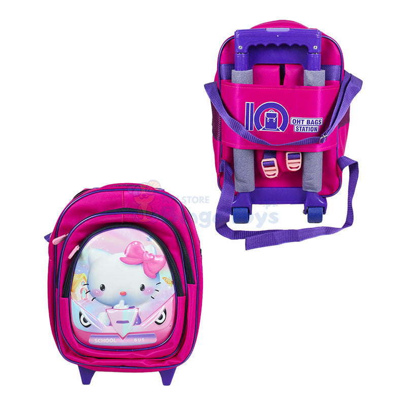 Hello Kitty Embossed Trolley School Bag 15″