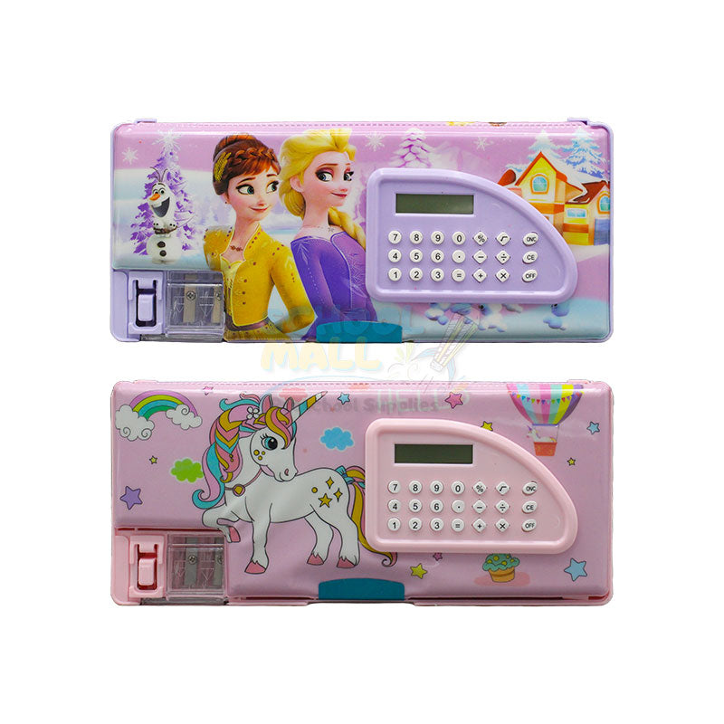 Pink Geometry Box Jumbo Geometry Box with Calculator & Light for Girls – Bingo Toys